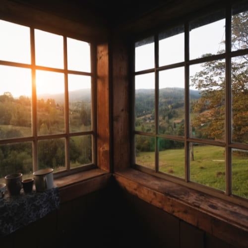 Fenêtre d'angle - Chalet Agudes